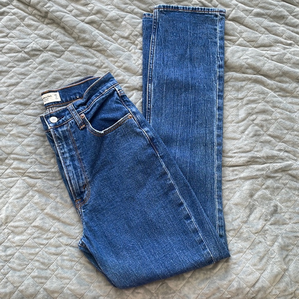 Abercrombie Slim Straight Ultra High Rise Jeans